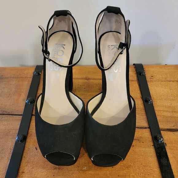 Kors Michael Kors Hannon Ankle Strap Platform black size 8.5 - Picture 2 of 9